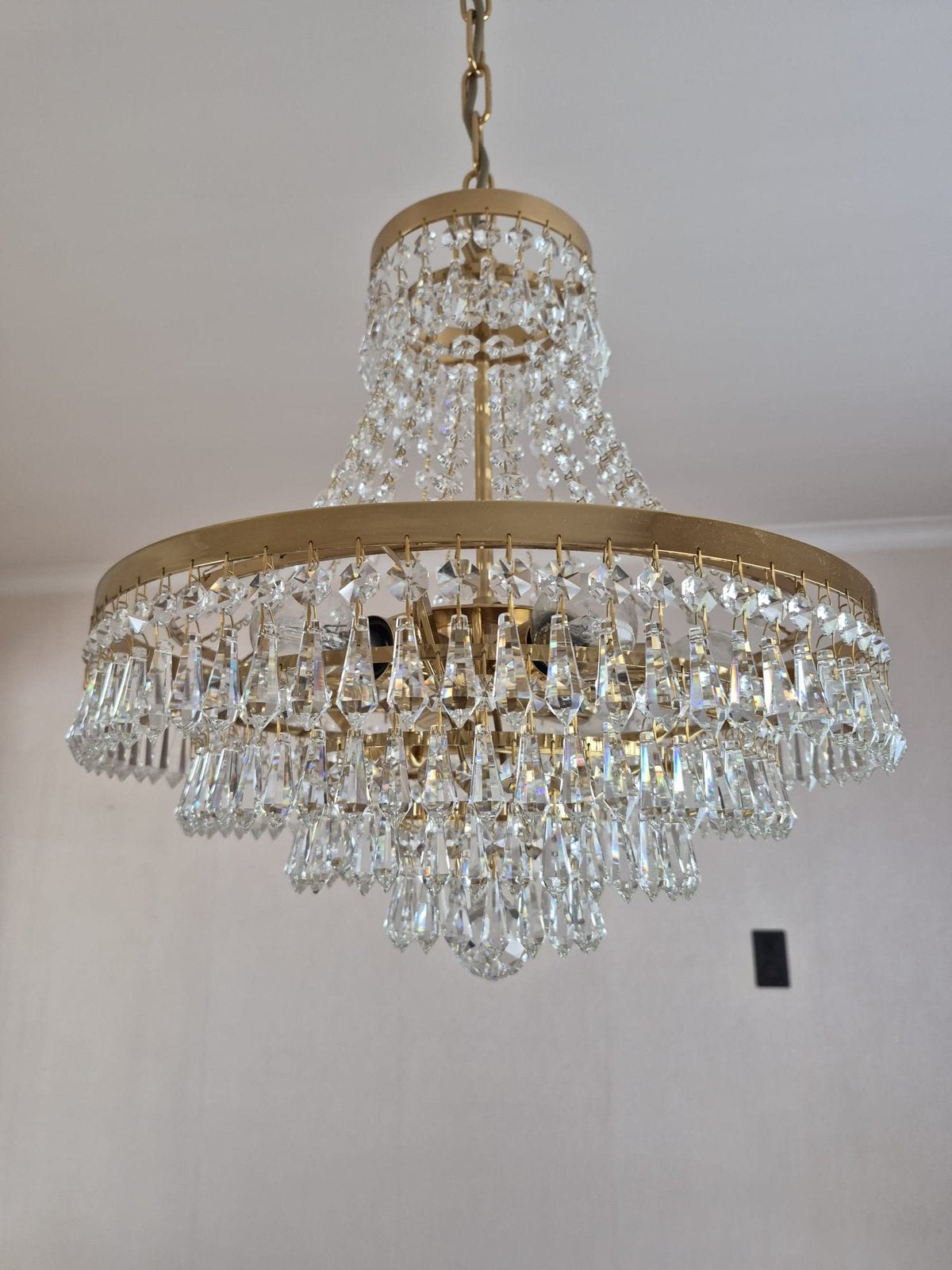 Swarovsky kristallen kroonluster, Maison & Meubles, Lampes | Lustres, Enlèvement, Comme neuf