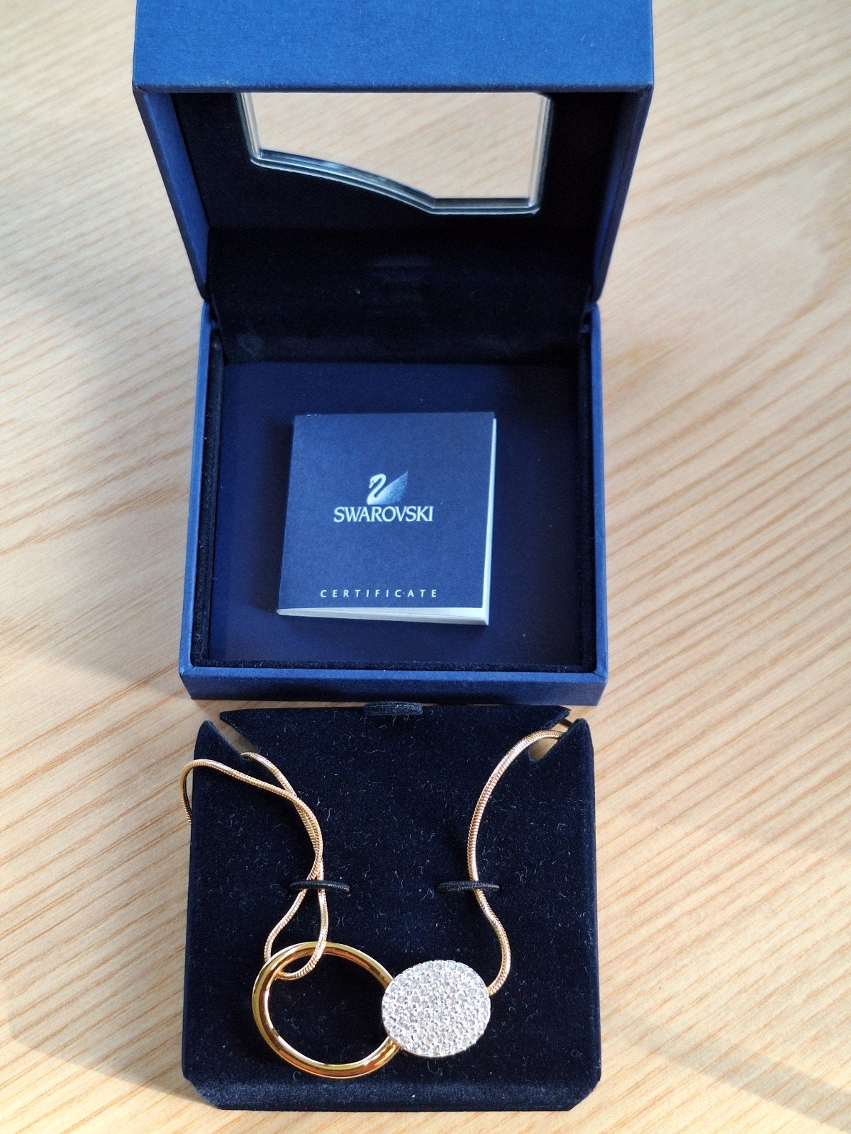 Parure de bijoux Swarovski Ginger, or/pavé, avec certificats, Bijoux, Sacs & Beauté, Enlèvement ou Envoi, Or, Comme neuf, Avec cristal