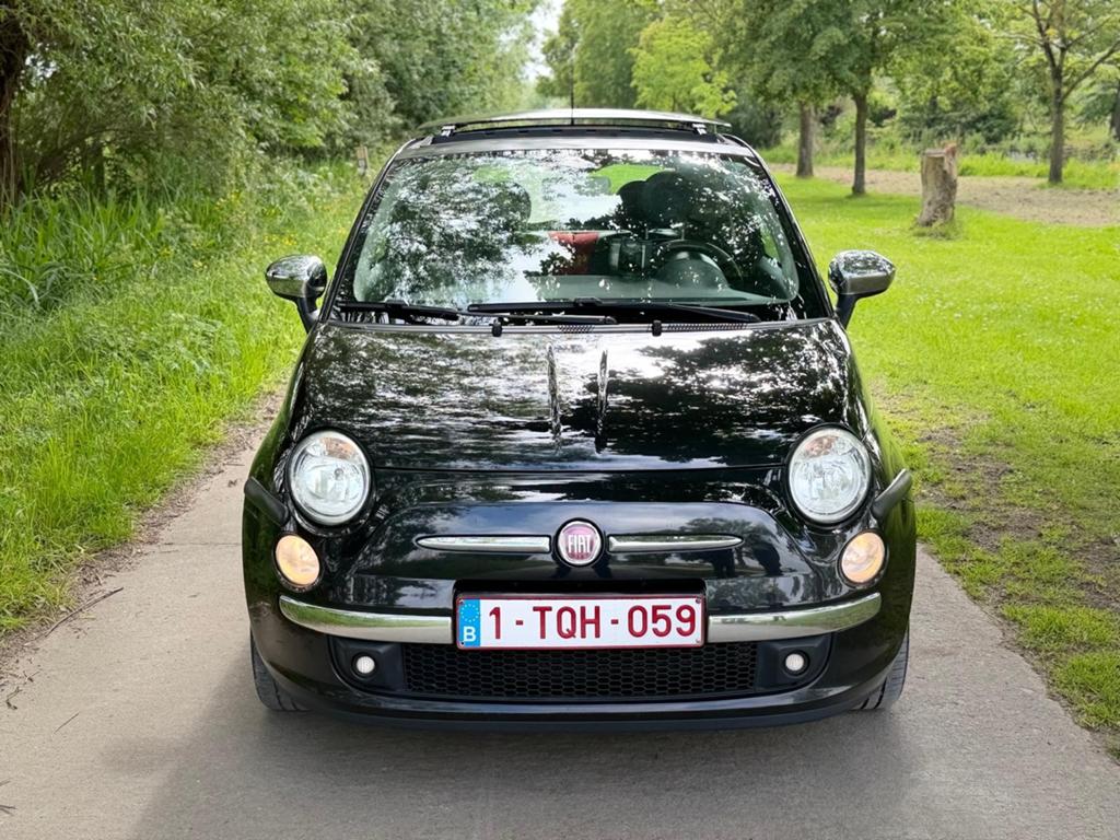 FIAT 500 2012 AUTOMAAT 1.4 BENZINE 160000 KM FULL OPTION, Autos, Fiat, Rouge, Achat, Automatique, Particulier