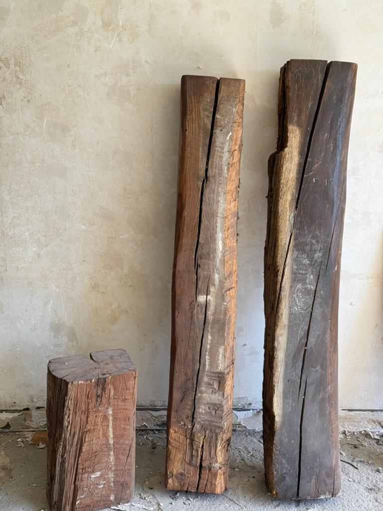 Schouwhout, Huis en Inrichting, Woonaccessoires | Zuilen en Pilaren, Ophalen of Verzenden, Gebruikt