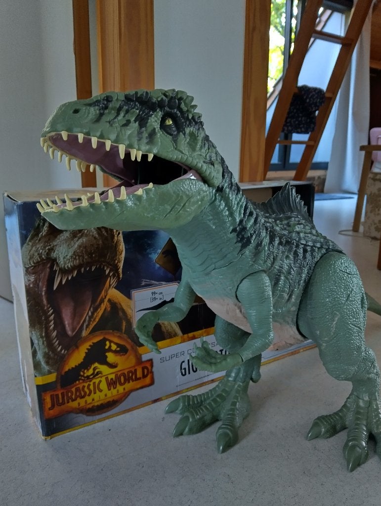 Giganotosaurus Jurrasic world 1m lang, Ophalen of Verzenden, Gebruikt