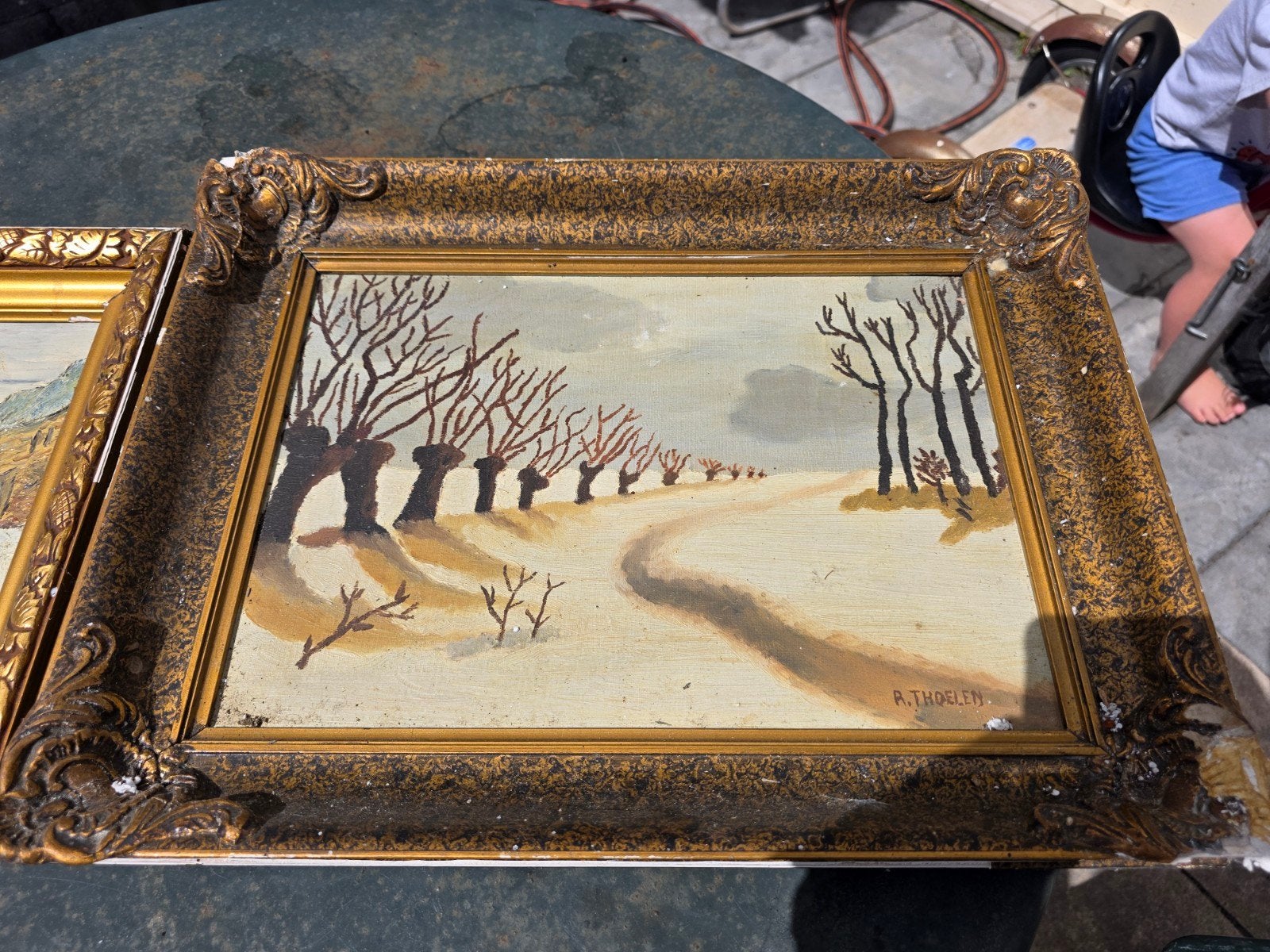 Peinture à l'huile originale R. Thoelen (1955) — signée, Enlèvement ou Envoi