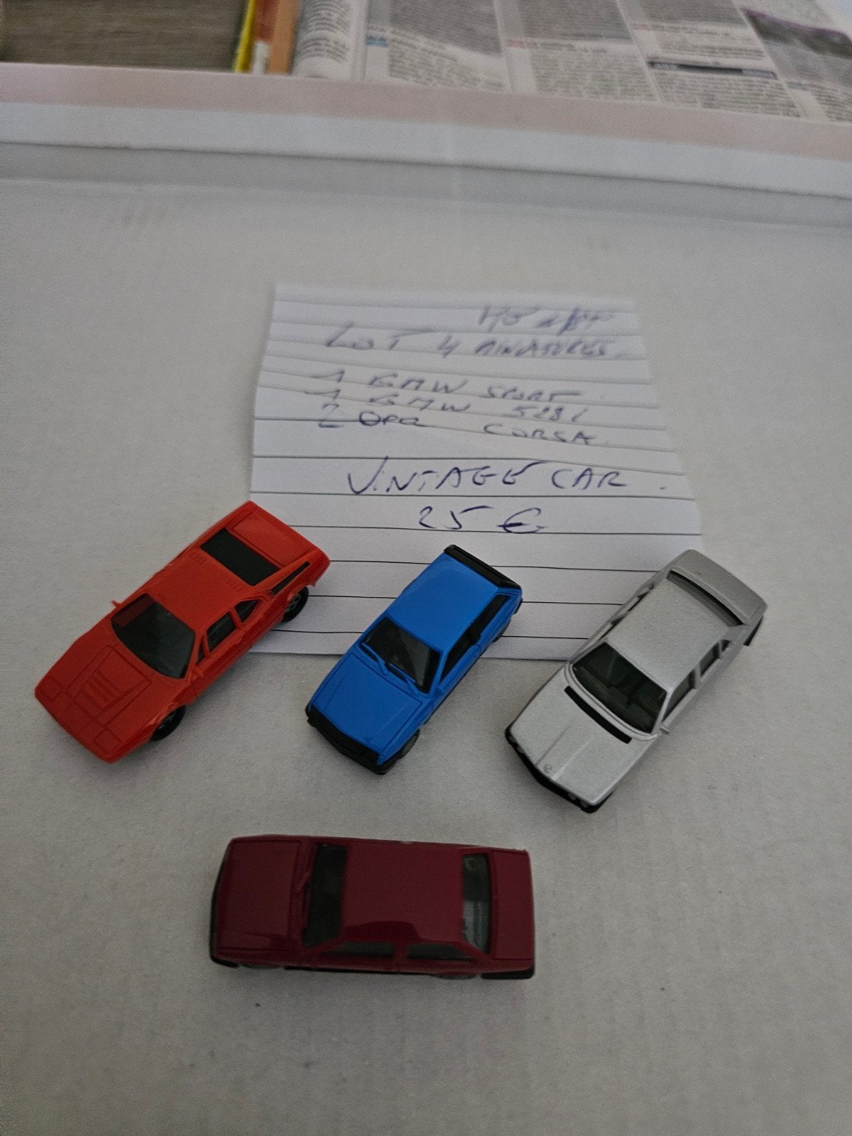 lot 4 miniatures HO BMW & Opel, Enlèvement ou Envoi