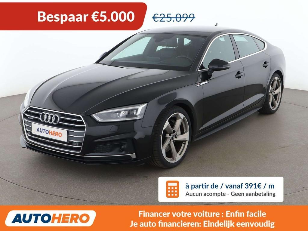 Audi A5 2.0 TFSI quattro S-Line (bj 2017, automaat), Auto's, Zwart, 1984 cc, Alcantara, Zwart