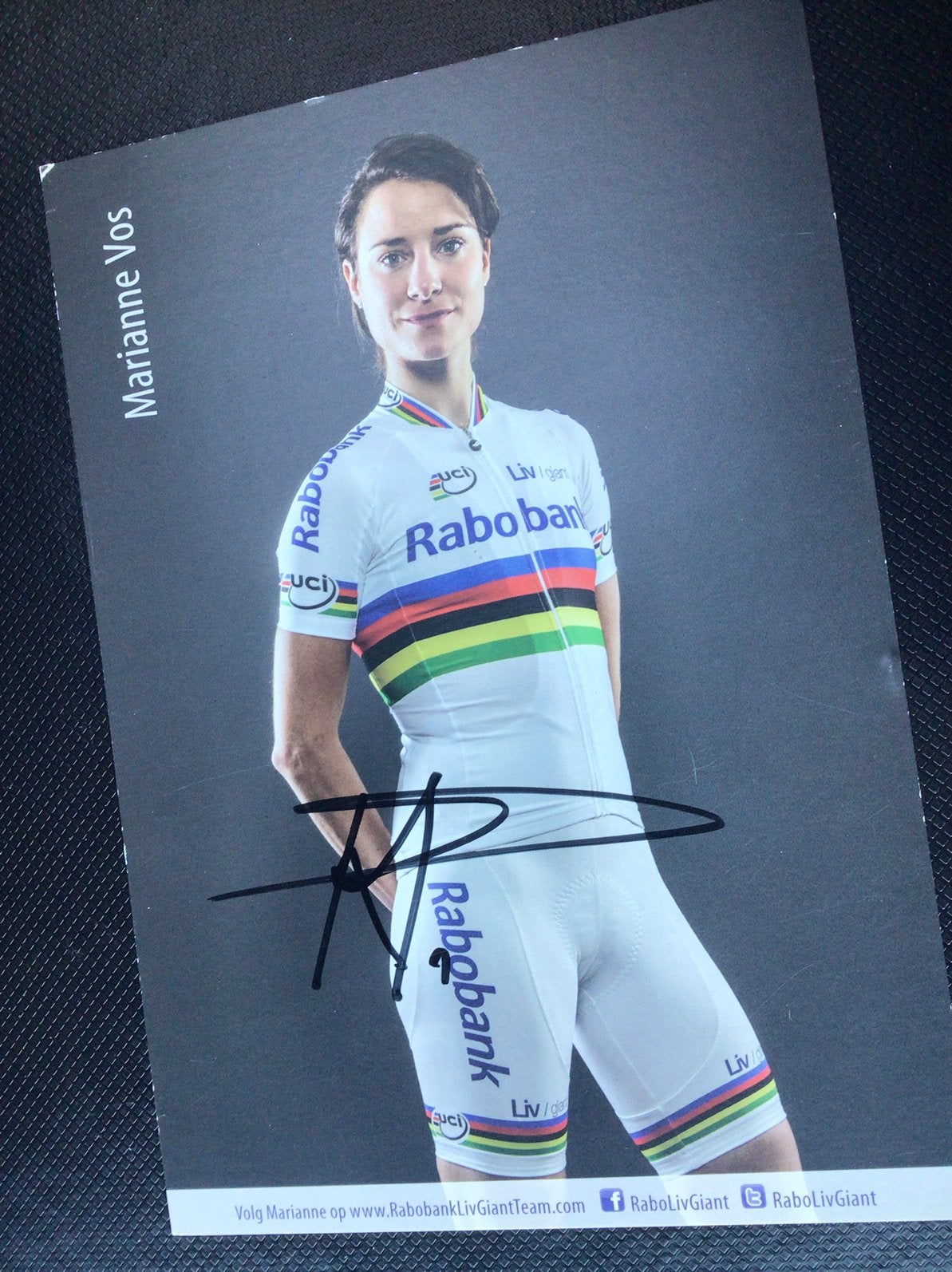 Wielerkaart wk marianne vos signe, Sport en Fitness, Ophalen of Verzenden, Zo goed als nieuw