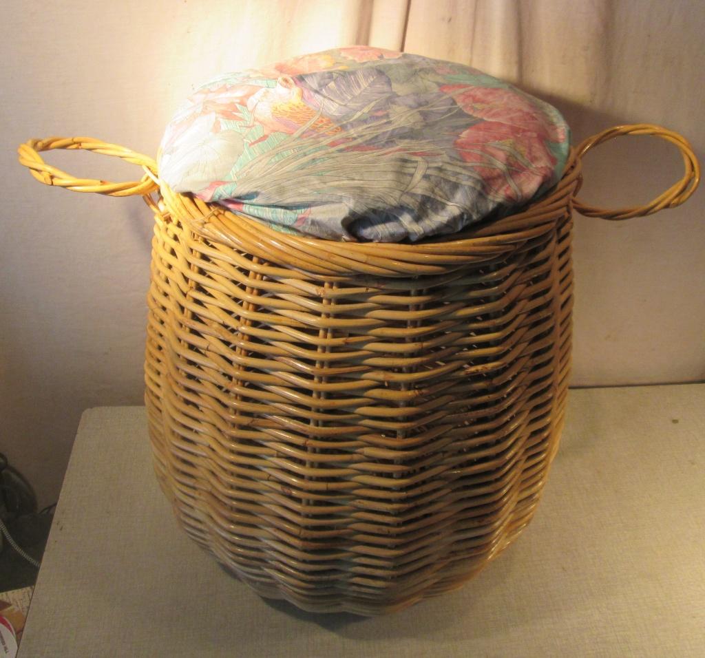 Panier à linge en osier Prima - 52H et 40D, Enlèvement ou Envoi, Osier, Rond, Comme neuf