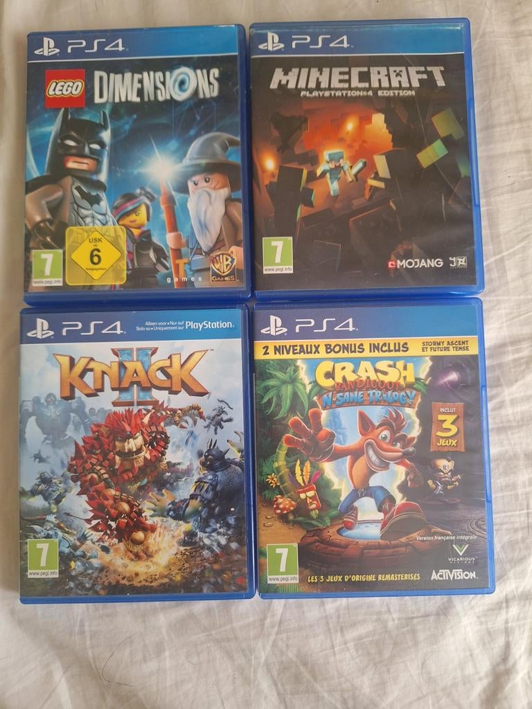 Famillial: Minecraft + Crash Bandicoot + Lego + knack2, Games en Spelcomputers, Games | Sony PlayStation Vita, Zo goed als nieuw