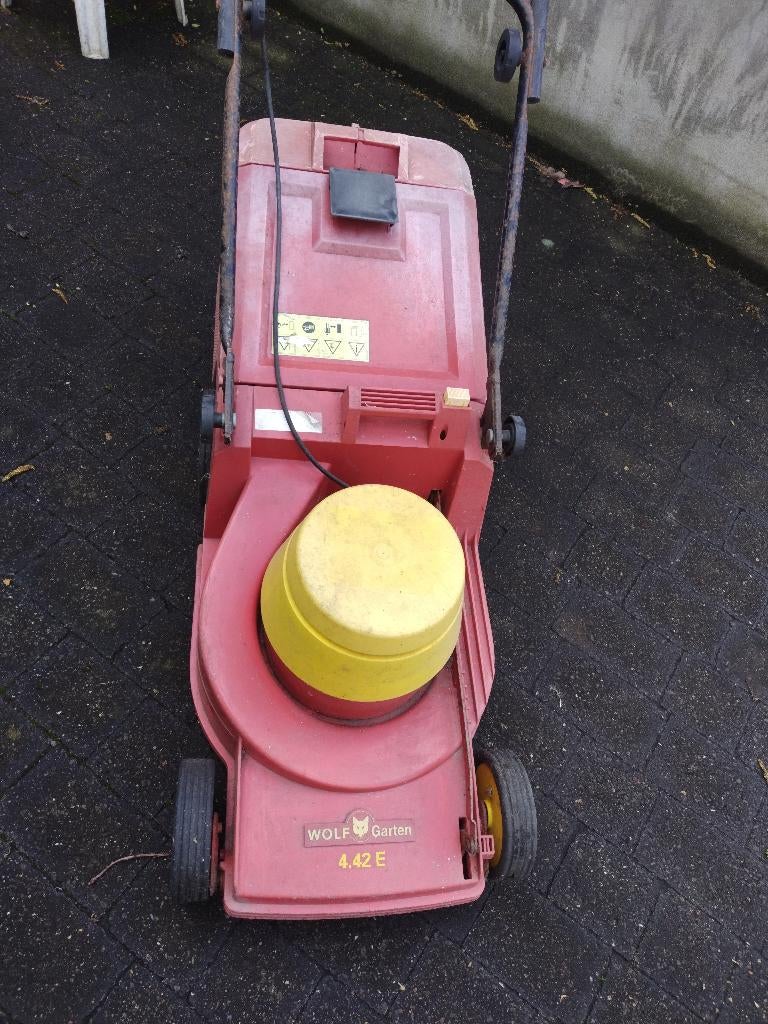 grasmachine Wolf Garten, Tuin en Terras, Ophalen, Cirkelmaaier, Elektrische grasmaaier, Opvangbak
