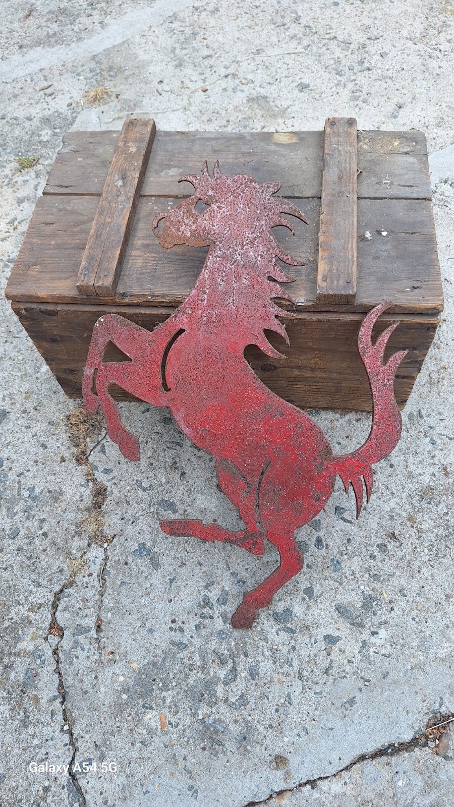 metalen paard, Ophalen of Verzenden