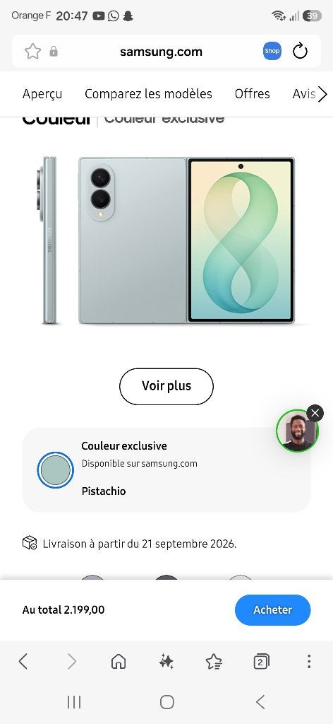 Samsung fold 8 sous blister, Ophalen, Nieuw, 512 GB, Galaxy Z Fold