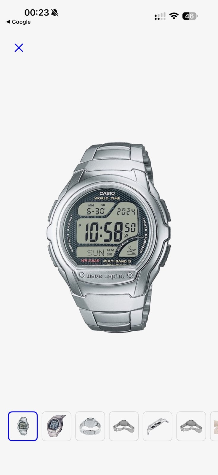 Casio Wave Ceptor - nieuw, Handtassen en Accessoires, Horloges | Heren, Staal, Polshorloge, Nieuw, Ophalen of Verzenden