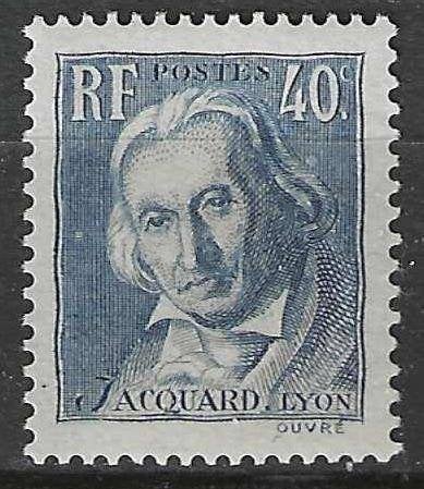 Francia 1934 - Yvert 295 - Joseph Marie Jacquard (PF), Envoi, Non oblitéré