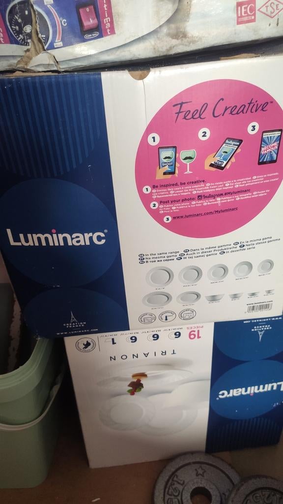 Bordenset van luminarc, Ophalen