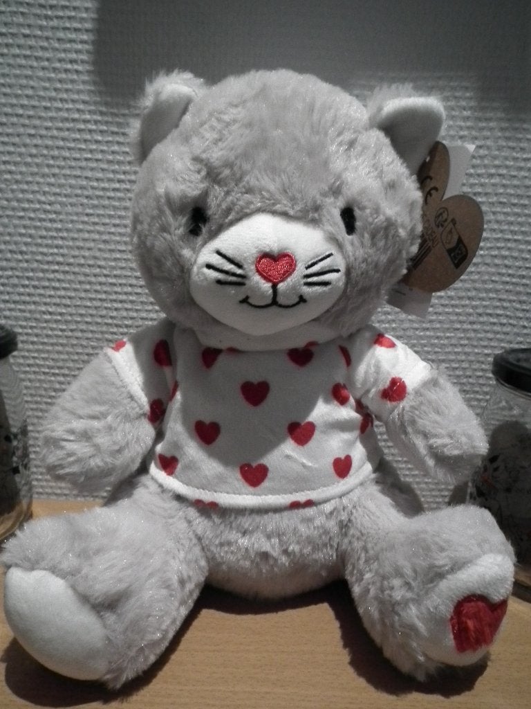 Peluche "chat" Hauteur 25 cm. (Françoise Saget) Nouveau, Enfants & Bébés, Jouets | Peluches, Neuf, Avec vêtements ou accessoires