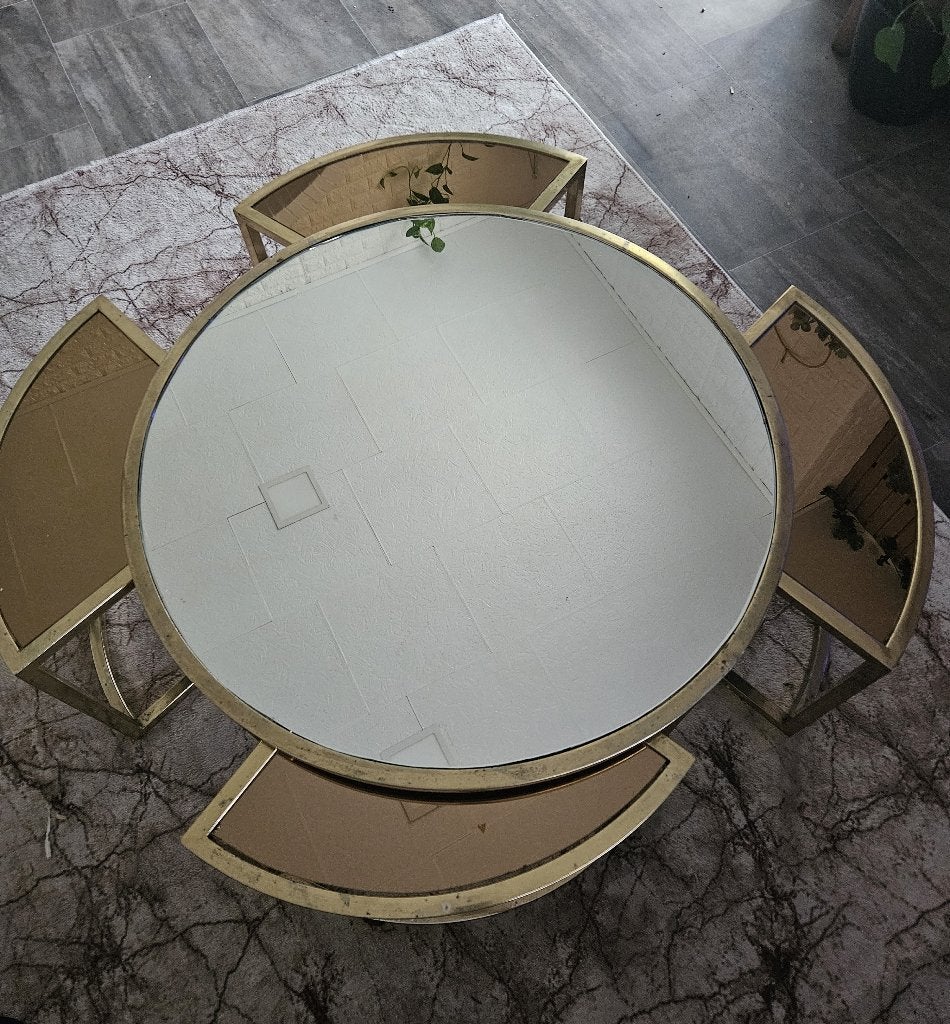 salontafel rond met gebruikssporen, Ophalen, Rond, 50 tot 100 cm, Zo goed als nieuw