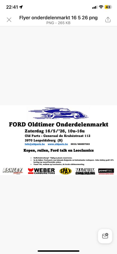 Remschoenen Ford Sierra 1.3/1.6, Ophalen of Verzenden, Ford