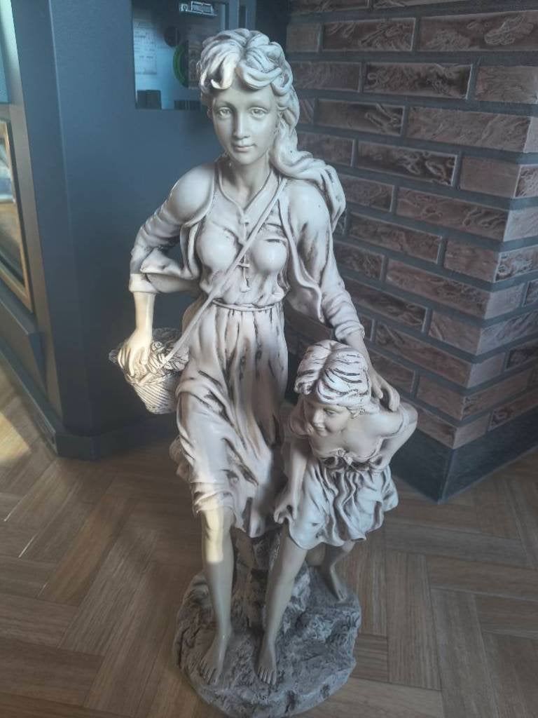 Beeld, Wit, Overige materialen, Beeld, 50 - 100 cm