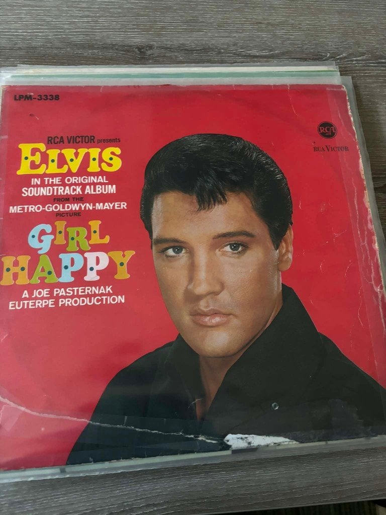 Elvis lp, Girl Happy, Duitse persing, black original label,, LP, Gebruikt, Ophalen of Verzenden, Rock-'n-roll