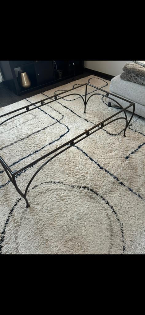 Table verre et fer forgé, Enlèvement, Comme neuf, Verre