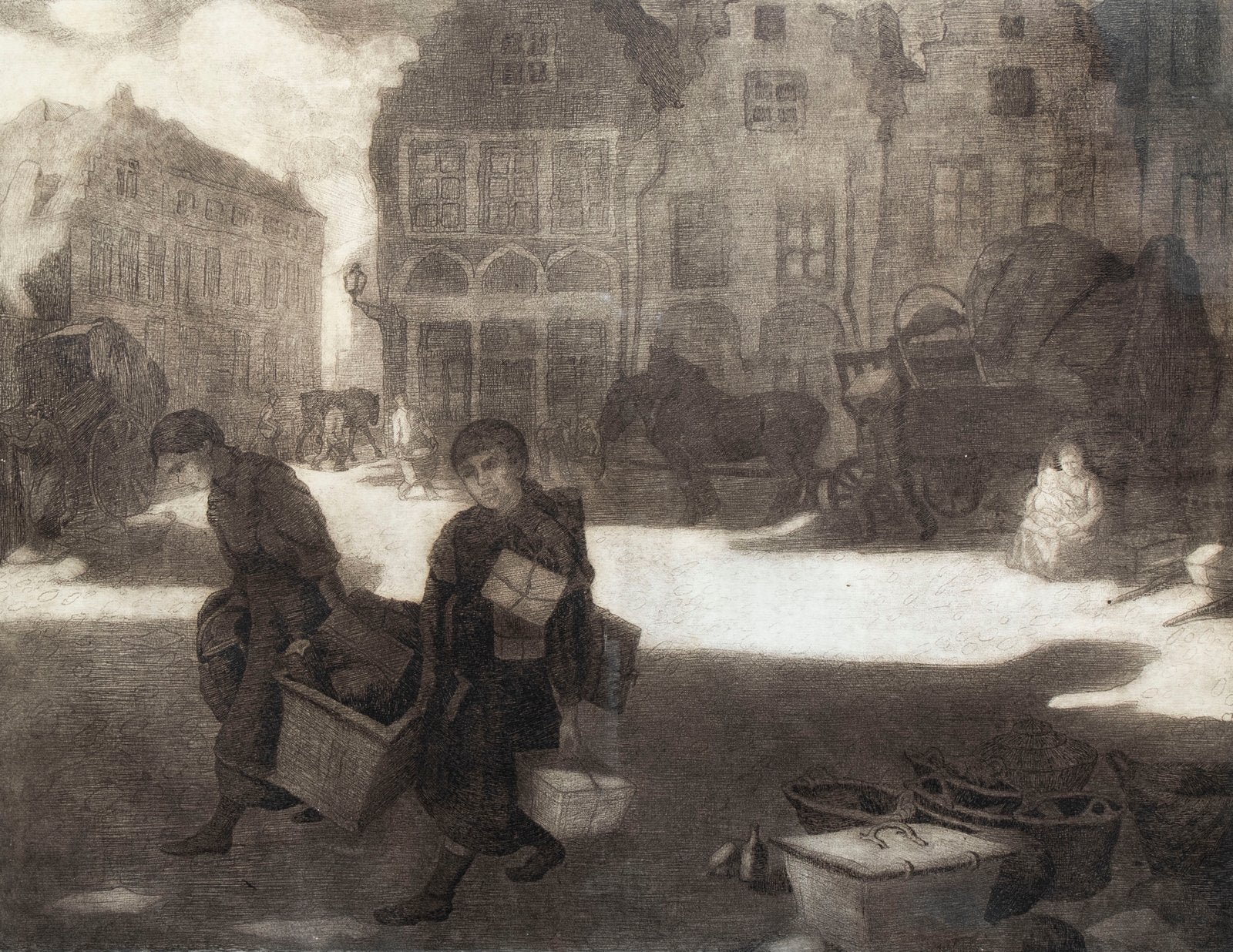 Gravure sur cadre, François Pycke, Enlèvement, Gravure, Avec passe-partout