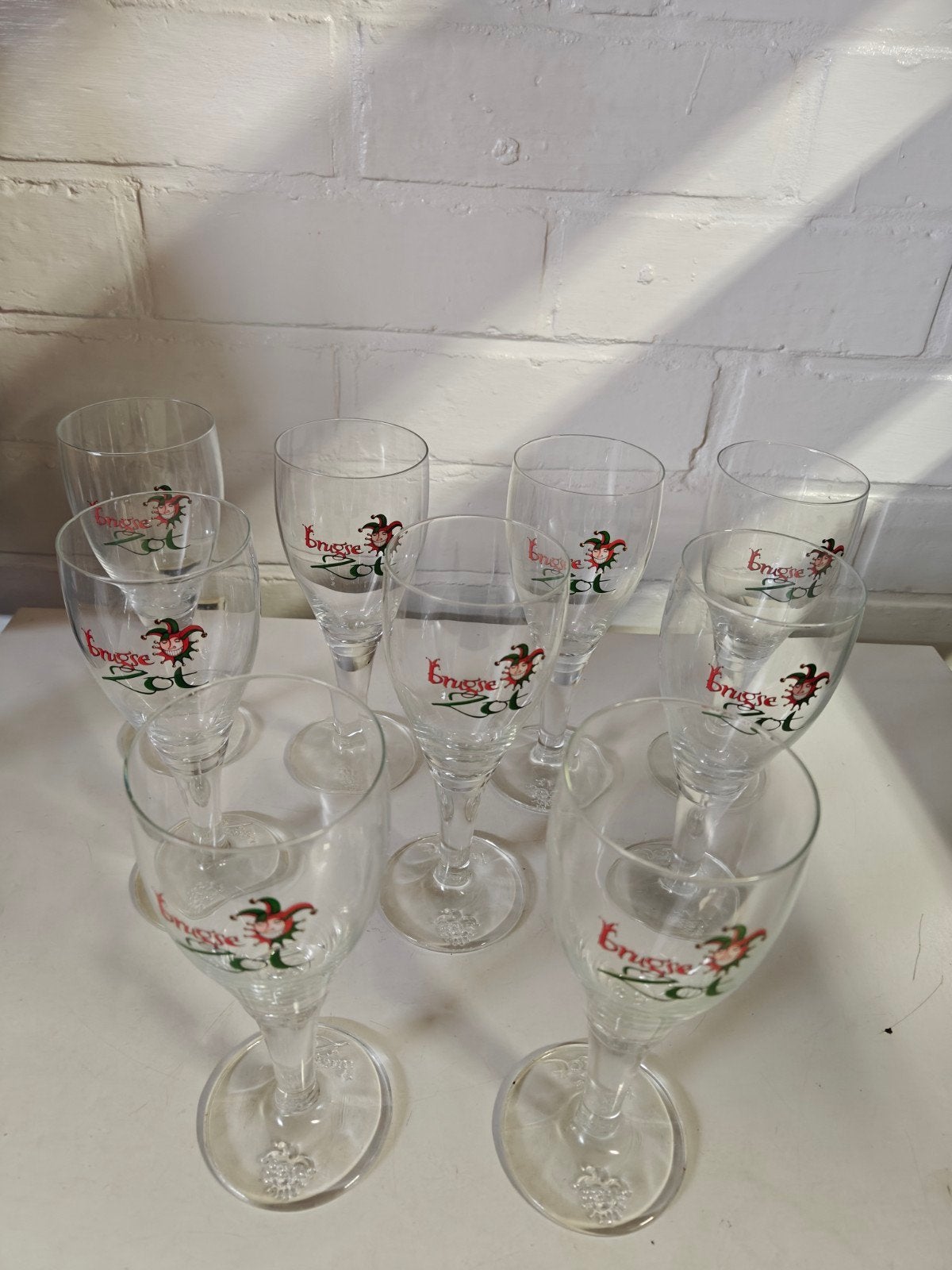9 glazen Brugse zot, Verzamelen, Ophalen of Verzenden