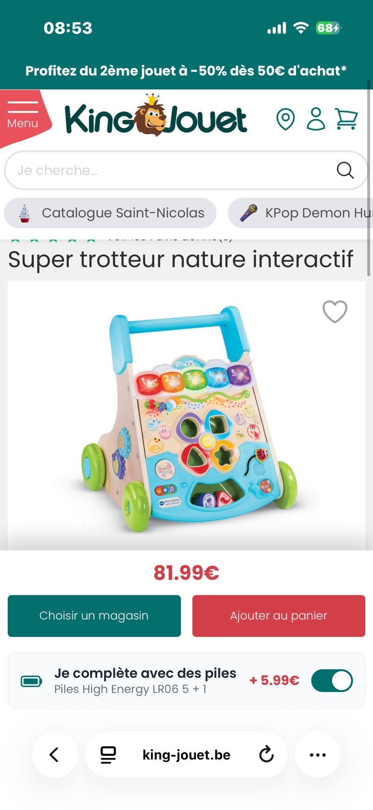 Super trotteur nature interactif, Enfants & Bébés, Enlèvement, Comme neuf