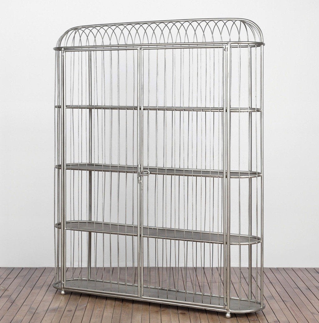 Prachtige eyecatcher Cage/ wandmeubel/ display/ vitrinekast, Ophalen, Met plank(en), 100 tot 150 cm, 100 tot 150 cm