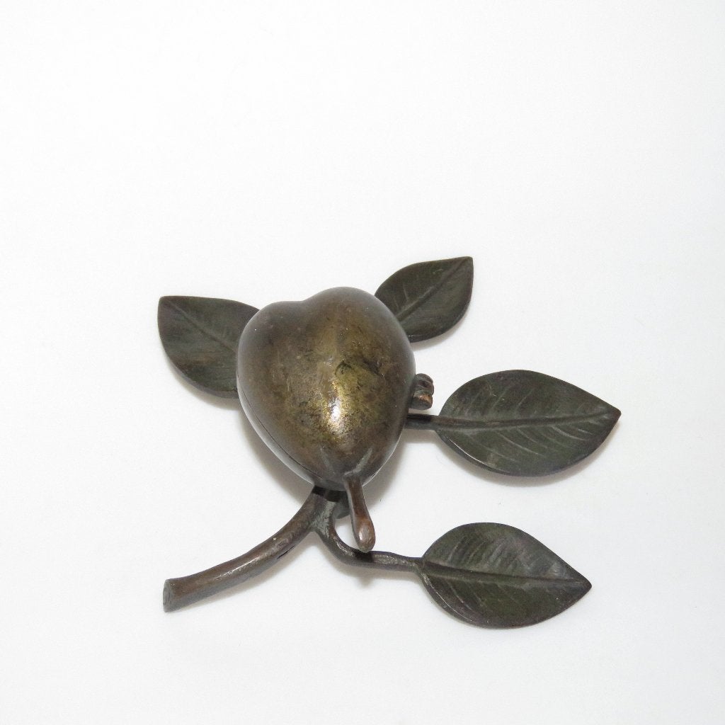 Boîte à bijoux ancienne en bronze en forme de poire 1930, Enlèvement ou Envoi