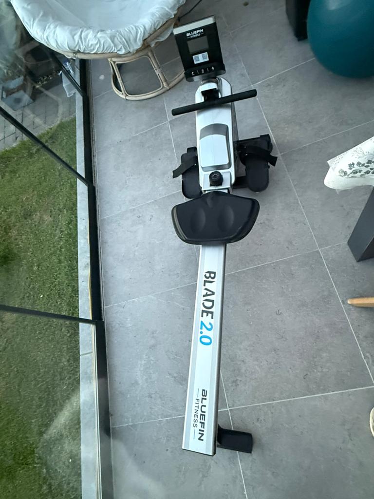Rameur bluefin, Sport en Fitness, Fitnessapparatuur, Ophalen, Zo goed als nieuw, Benen, Roeitrainer