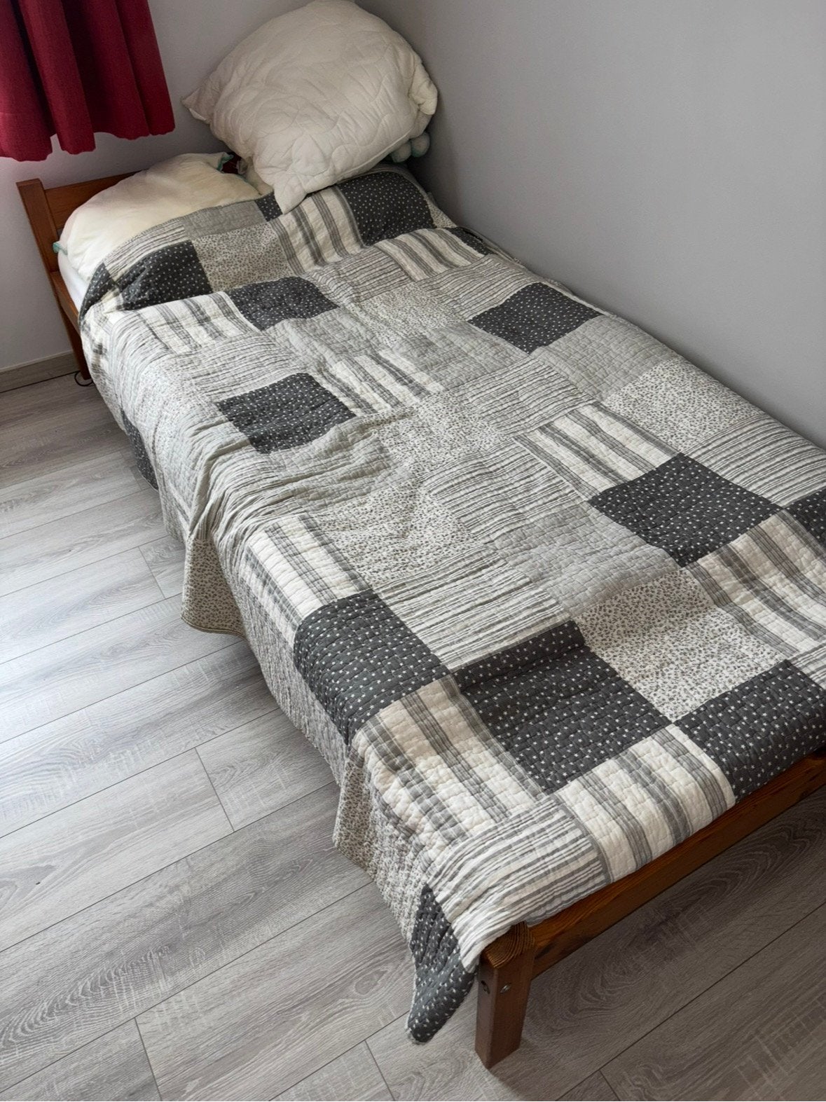 Eenpersoonsbed, Huis en Inrichting, Slaapkamer | Complete slaapkamers, Ophalen, Gebruikt, Eenpersoons, Bois