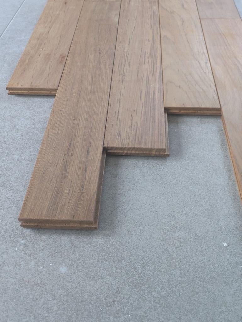 Parket massief birmaanse teak - 15mm dik, Huis en Inrichting, Stoffering | Vloerbedekking, Ophalen, Nieuw, Minder dan 10 m², Parket