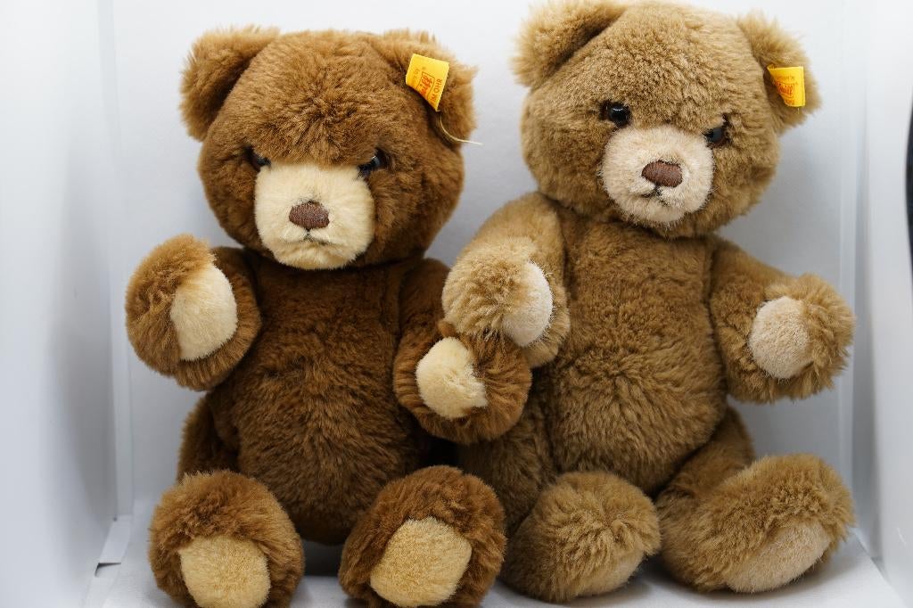 2x Steiff teddyberen, Collections, Ours & Peluches, Enlèvement ou Envoi, Utilisé, Ours en tissus, Steiff