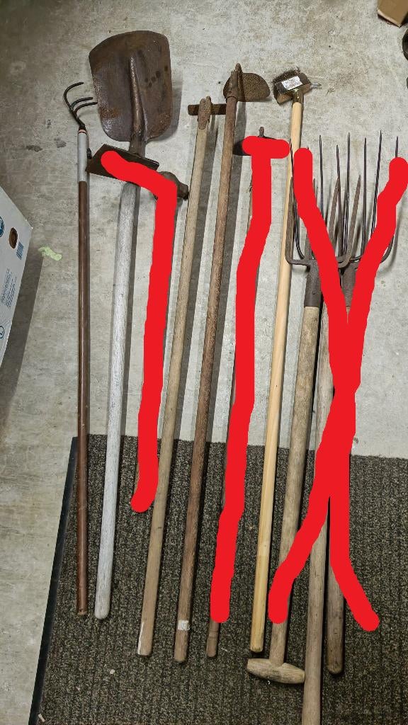 Diverse hand tuin gereedschappen vanaf 2 euro, Tuin en Terras, Ophalen, Gebruikt, Schop