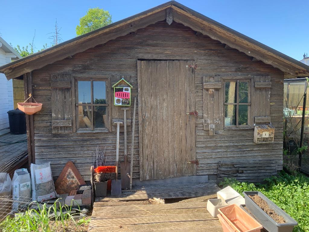 Gratis Tuinhuis, Tuin en Terras, Ophalen, Gebruikt, Hout, Tuinhuis