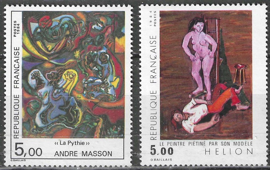 Frankrijk 1984 - Yvert 2342-2343 - Kunstwerken (PF), Verzenden, Postfris