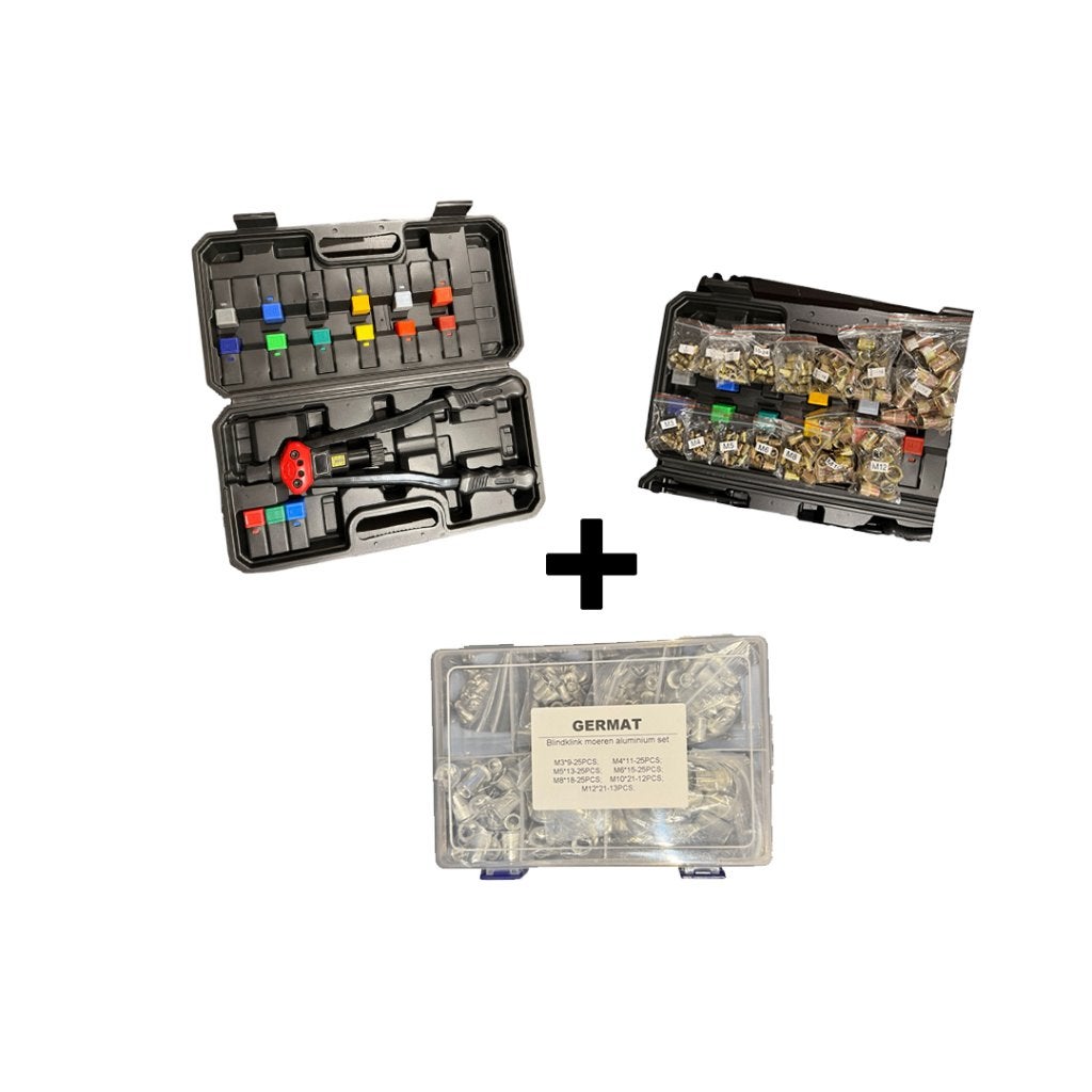Germat complete blindklinkmoer set incl., Ophalen of Verzenden, Nieuw, Kunststof