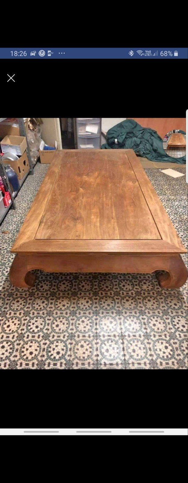 Table basse en chaine 2m de long 1m de large
