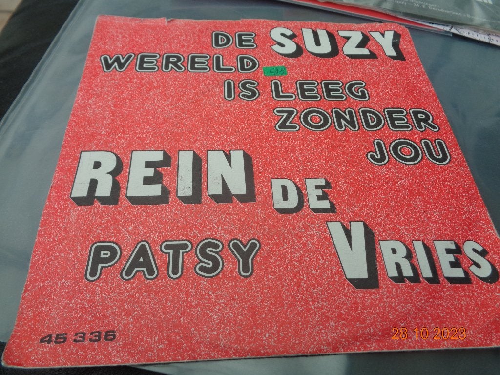 Suzy / Rein de Vries – De Wereld Is Leeg Zonder Jou / Patsy, CD & DVD, Vinyles | Néerlandophone, Enlèvement ou Envoi, Autres formats