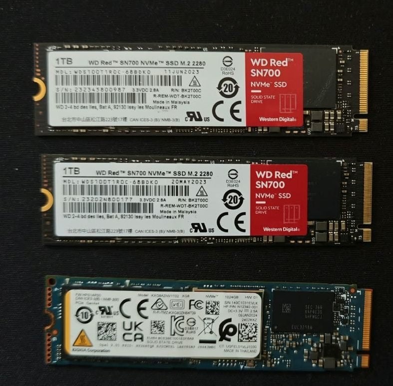 Verschillende NVME M2 SSD's te koop 1TB, Intern, SSD, Ophalen of Verzenden, Zo goed als nieuw