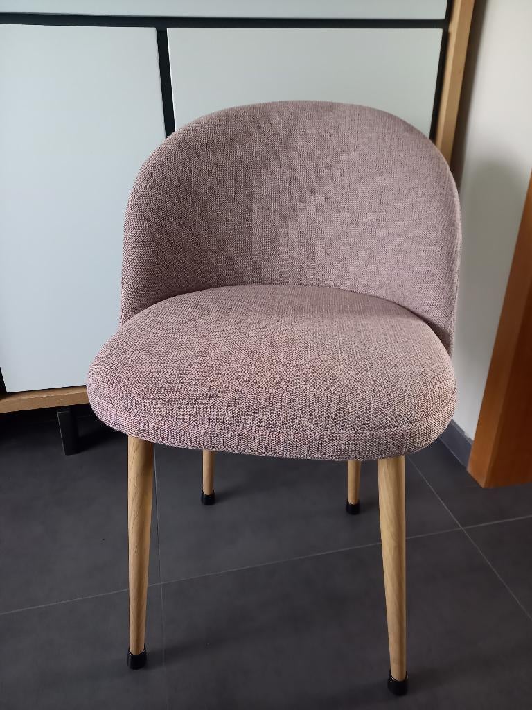 Chaise rose, Huis en Inrichting, Stoelen, Zo goed als nieuw, Eén, Hout, Metaal, Stof, Overige kleuren, Ophalen