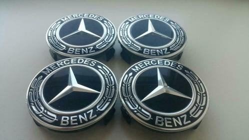 Mercedes zwarte wieldoppen buitendiameter 75 mm, Ophalen of Verzenden, Nieuw