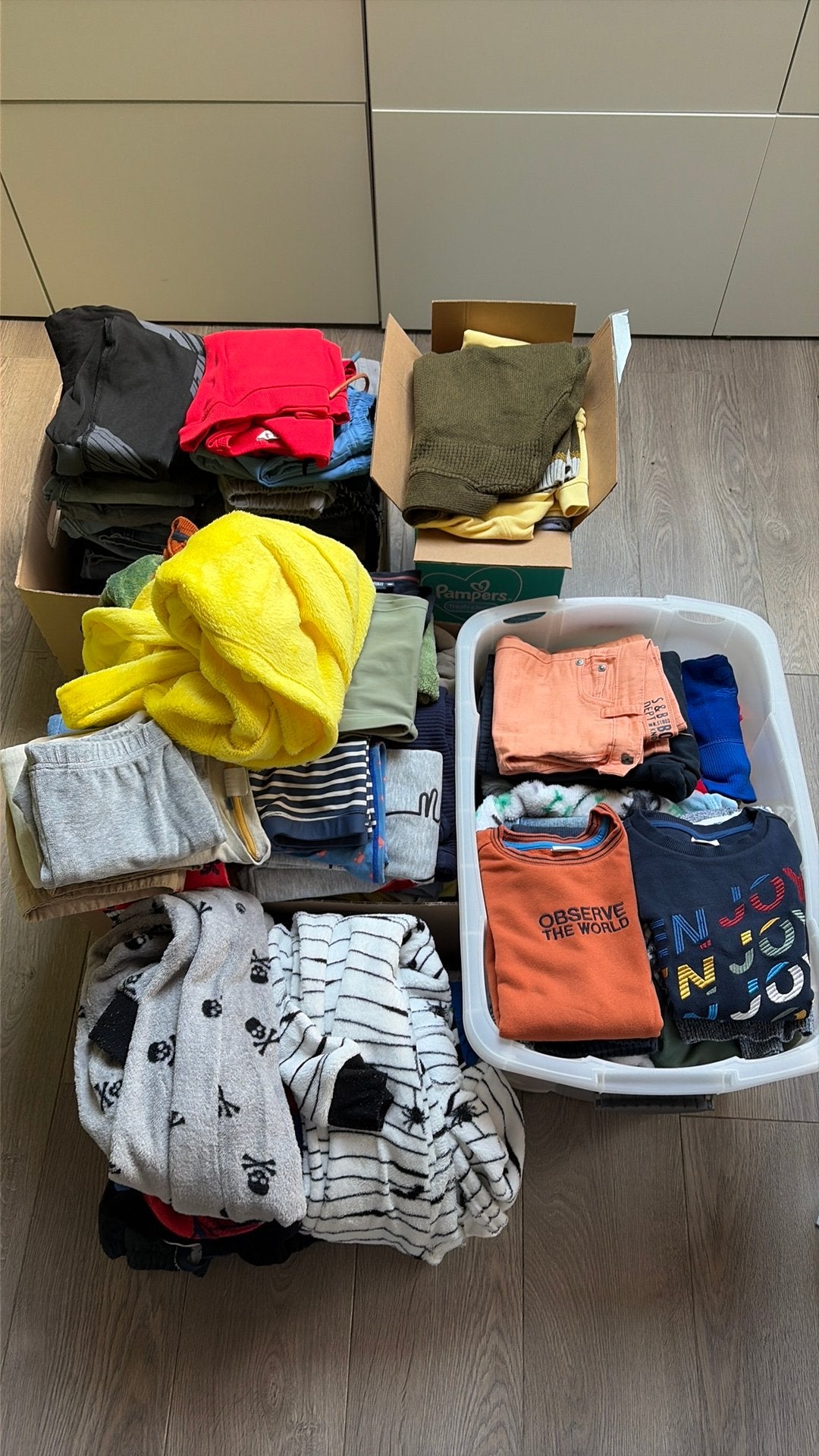 Kledingpakket jongen maat 116/122, Ophalen, Gebruikt, Maat 116