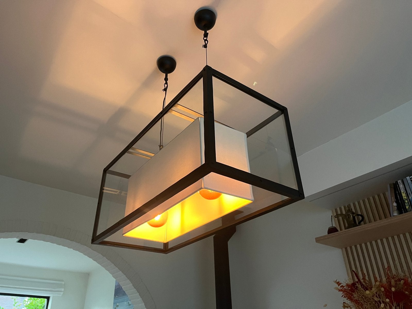 Design hanglamp, Ophalen of Verzenden, Zo goed als nieuw, Glas