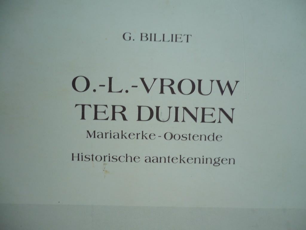 Historisch boekje, Boeken, Verzenden, 20e eeuw of later, Zo goed als nieuw, Billiet G.