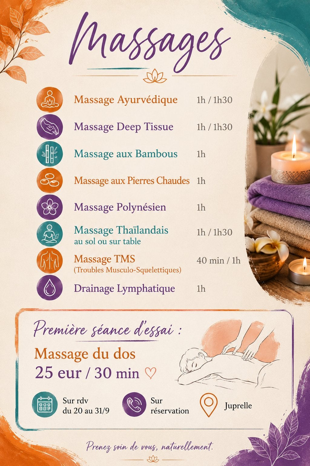 Massage et relaxotherapie, Massage relaxant