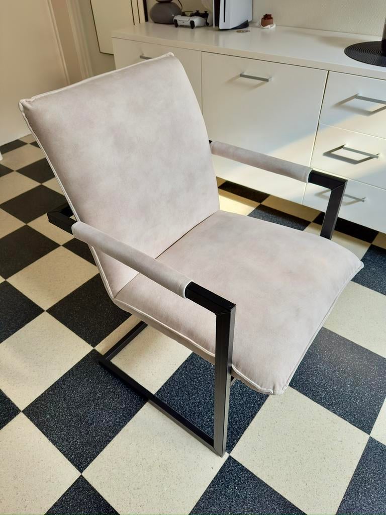 6 Chaise moderne haut de gamme — Alcantara Style ️, Maison & Meubles, Enlèvement, Neuf, Métal, Modern