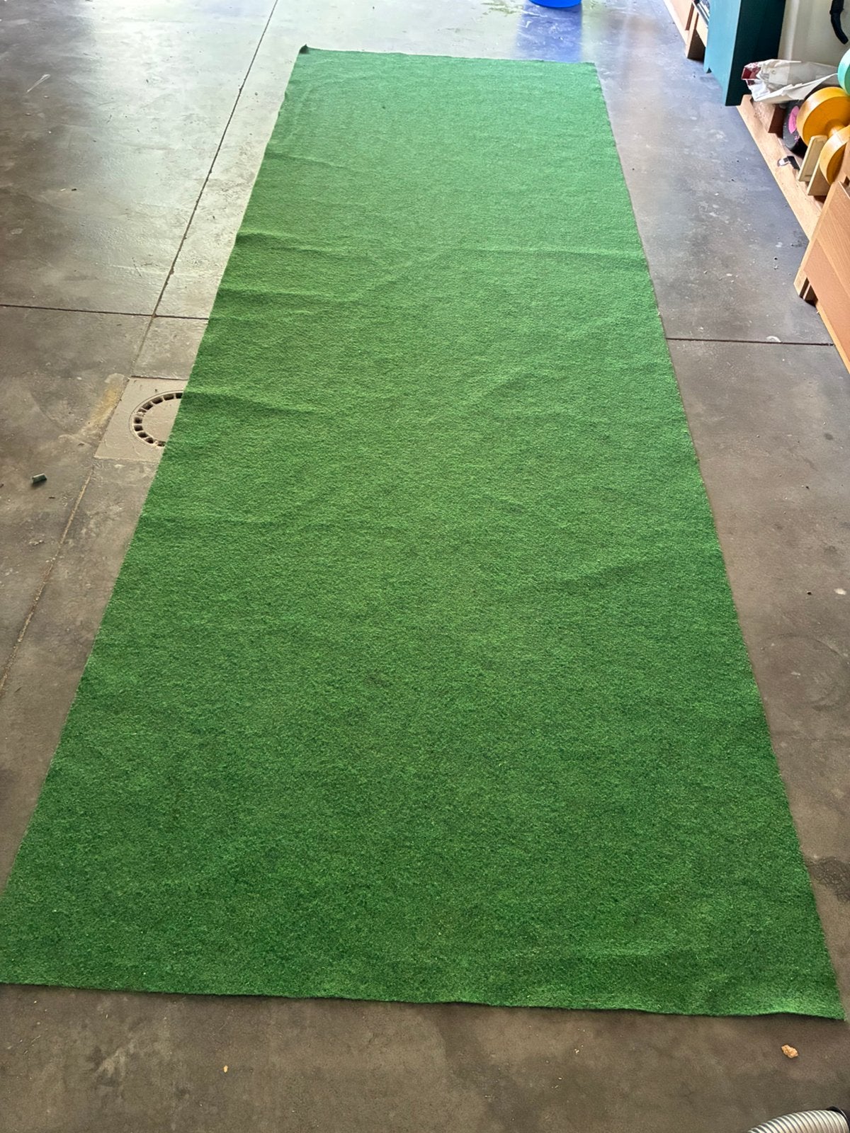 Groene mat - tapijt voor voorlopig terras, Ophalen of Verzenden, Gebruikt