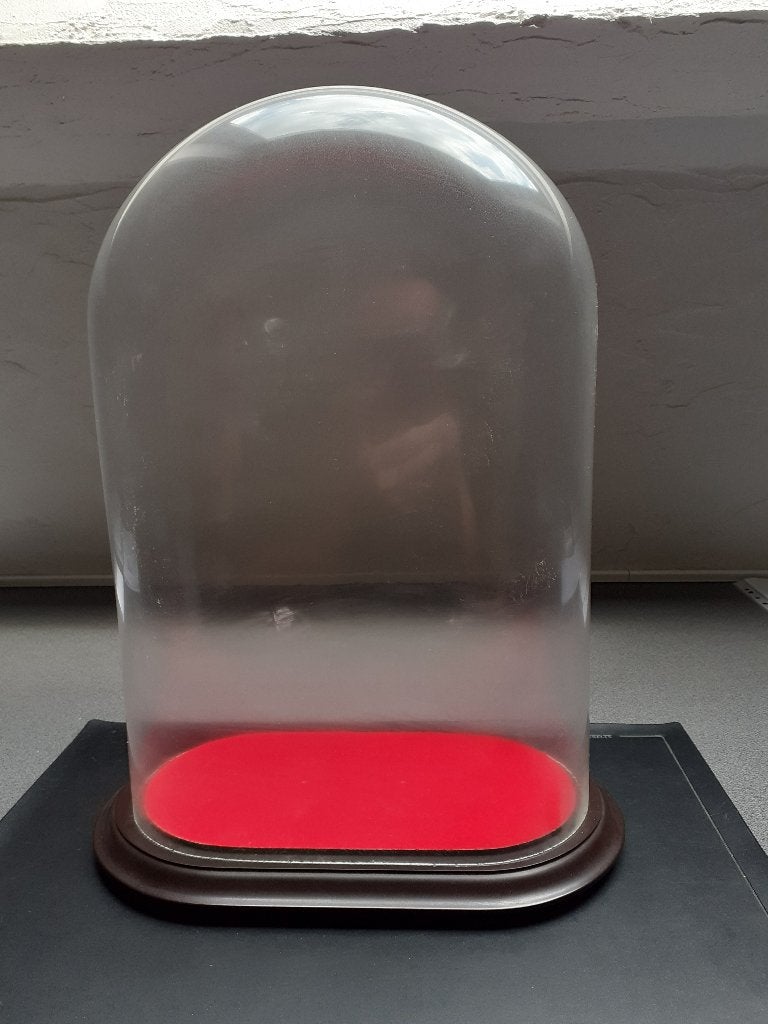 grote ovale globe,stolp met voet-br.31 x H 46xDiep17cm., Antiek en Kunst, Ophalen