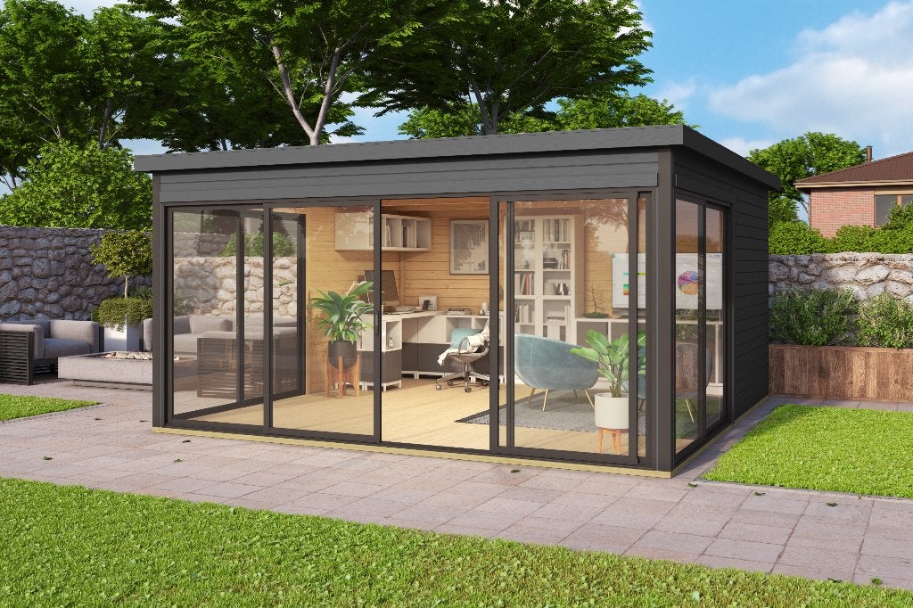 Nouveau ensemble de 5 cabanes en rondins modernes Domeo, Envoi, Neuf