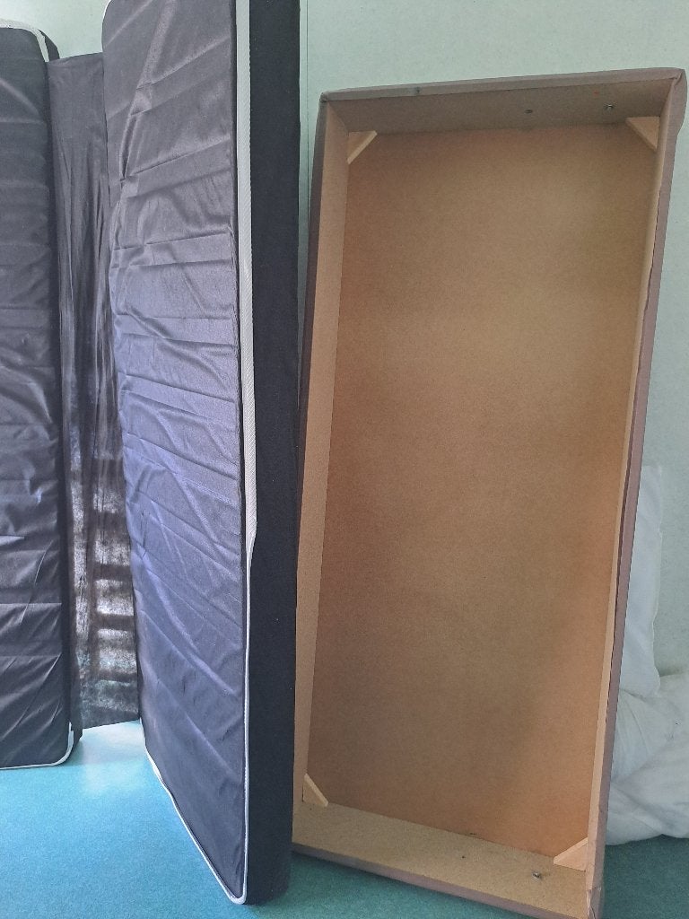 2 persoons slaapbank, Huis en Inrichting, Ophalen, Gebruikt, Bruin, Tweepersoons